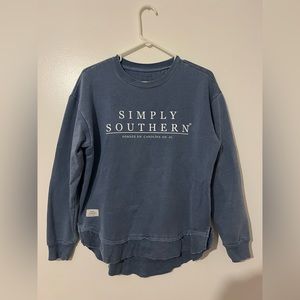 Sweater Simply Southern size medium blue color